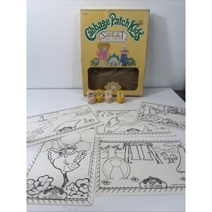 Cabbage Patch Kids Stamp Set  Of 4 With 5 Activity Sheets And Original‎ Box